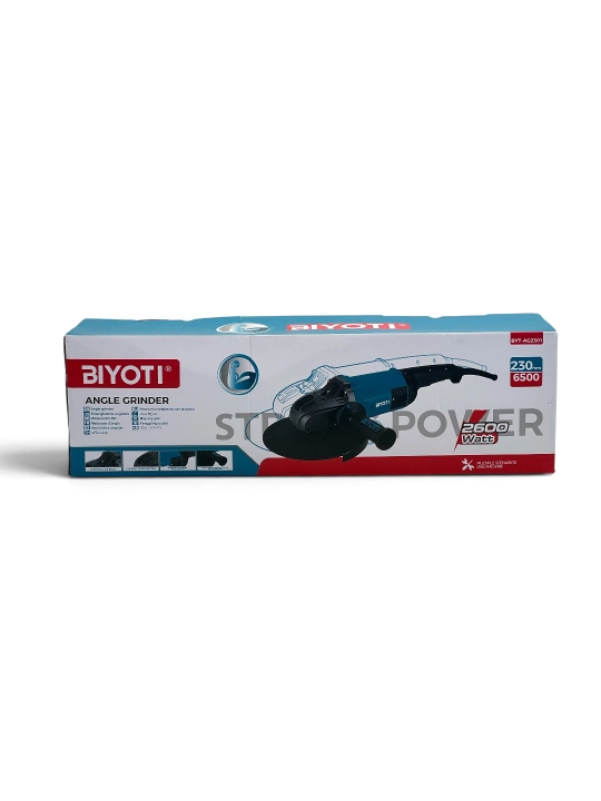 Болгарка BIYOTI BYT-AG2301 230 мм, 2600 Вт, 6500 об/мин