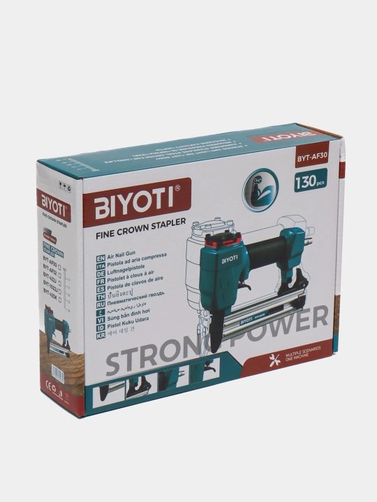 BIYOTI BYT-AF30 pnevmatik mix qoqish pistoleti, 10–30 mm, 100 dona mix