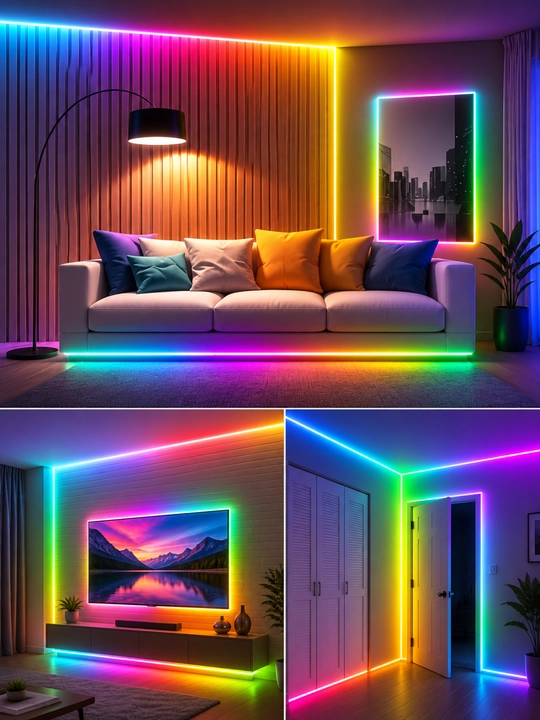RGBIC LED neon lentasi 5V, USB, ilova va pult orqali boshqarish, IP65, 5-10 metr