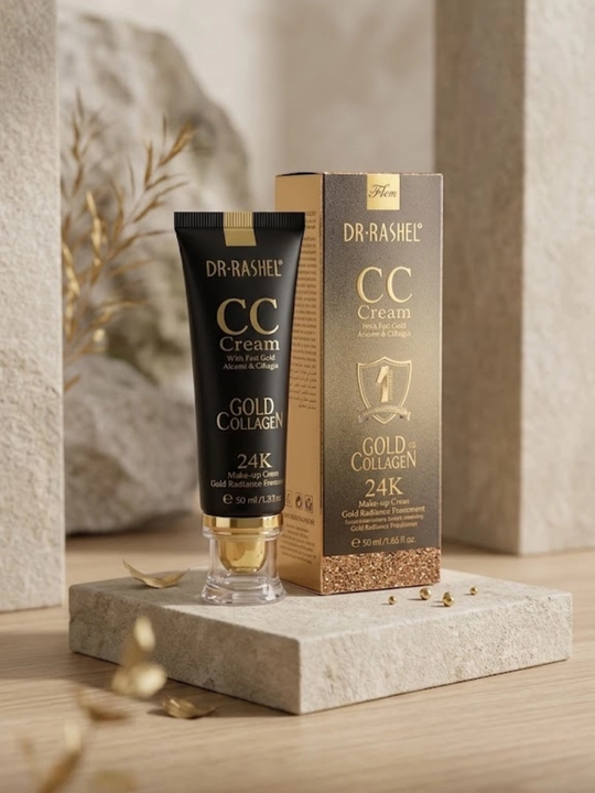 DR.RASHEL Gold Collagen 24K CC krem, 24K oltin va kollagenli yuz uchun CC krem, 50 ml - 