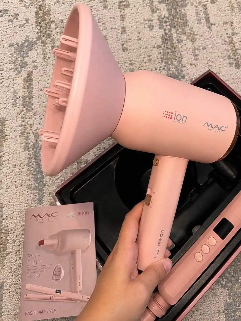 Professional fen soch quritgich MAC, quritish va turmaklash uchun, 2600W