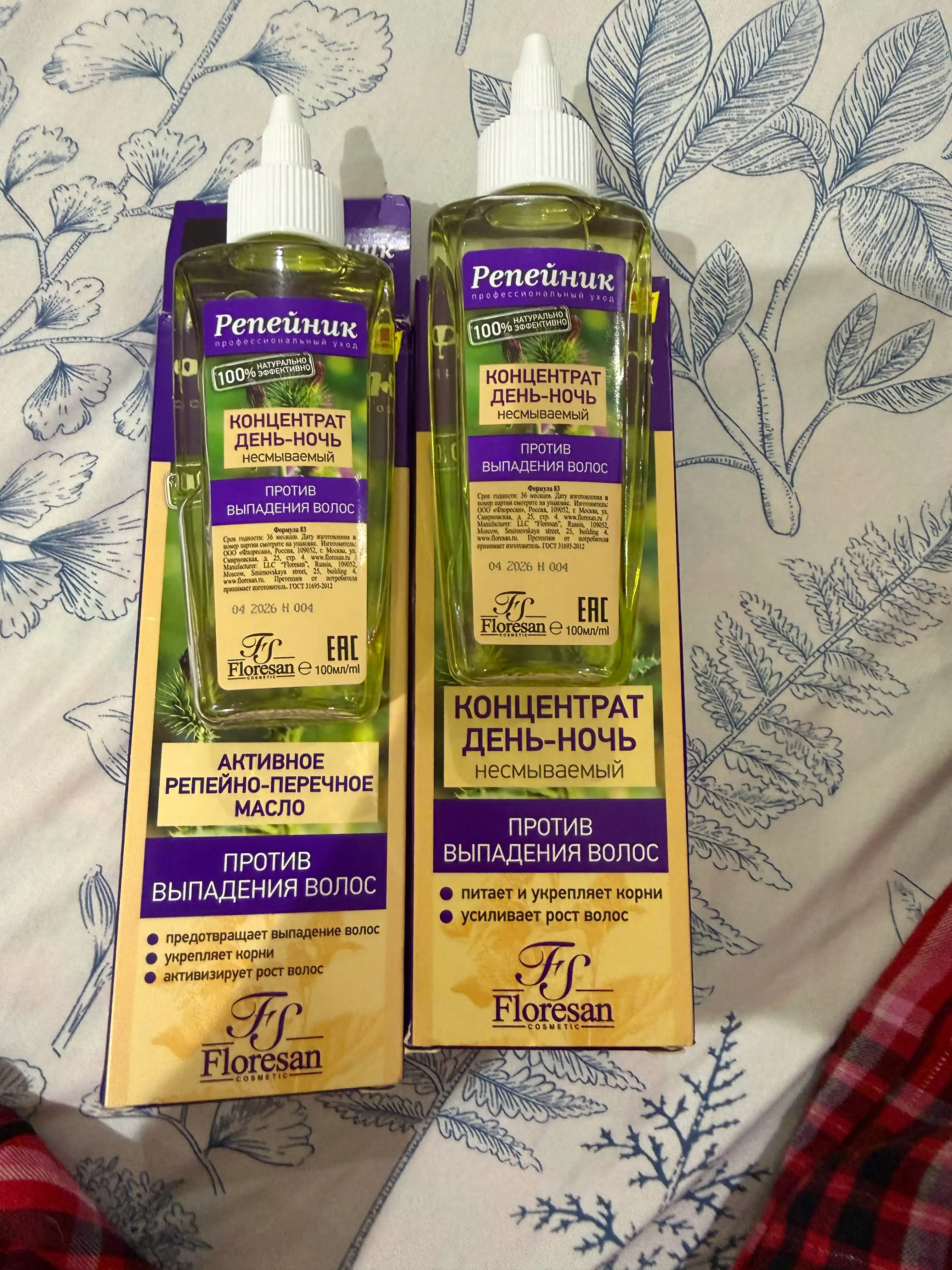 Faol sholg'om-qalampir yog'i Floresan Репейник, soch to'kilishiga qarshi, Ф-82, 100 ml