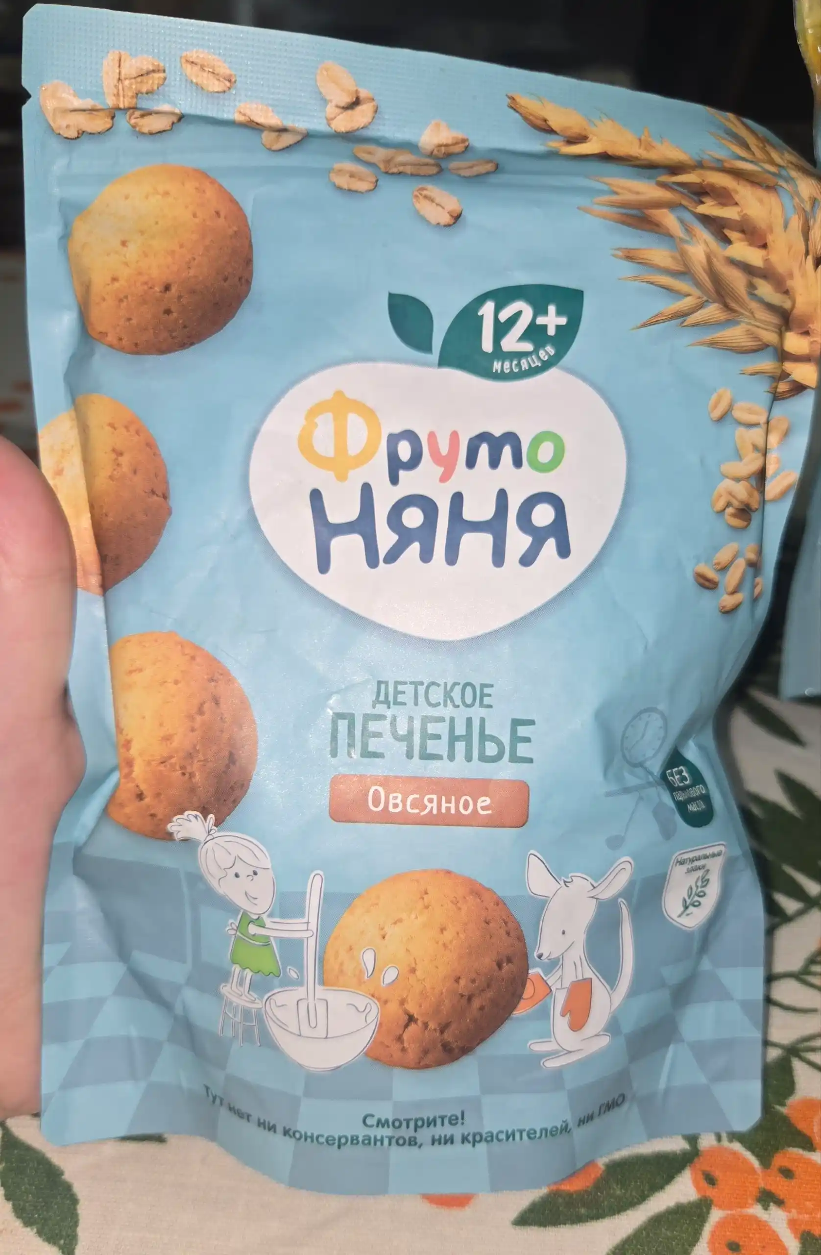 Печенье детское FrutoNyana овсяное 120 г растворимое