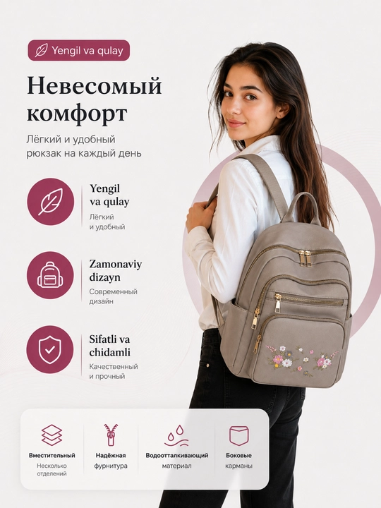 Рюкзак, Школьная и Университетская сумка для девочек и женщин - 