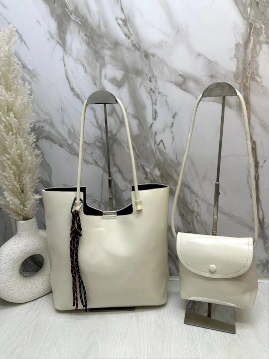 Ayollar sumkasi shopper 2tasi 1tada elka sumka klatch brelok bilan sig'imdor shopper sumka