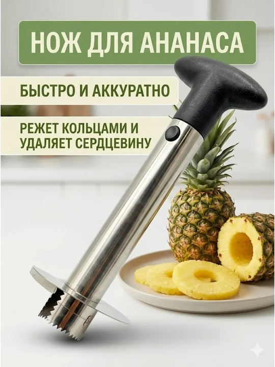 Ananas uchun pichoq halqalar va o‘zakni olib tashlash uchun keskich 1 dona - 