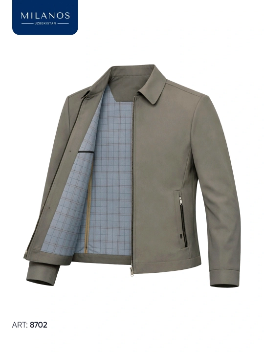 Erkaklar vetrovkasi MILANOS 8702 bahorgi va kuzgi klassik windbreaker kurtka - 