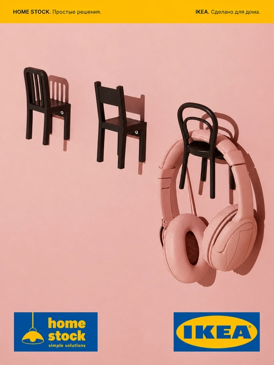 Крючки IKEA, для ванной кухни и прихожей, для ключей и одежды, чёрный, 3 шт. 12x6 см, ИКЕА - 