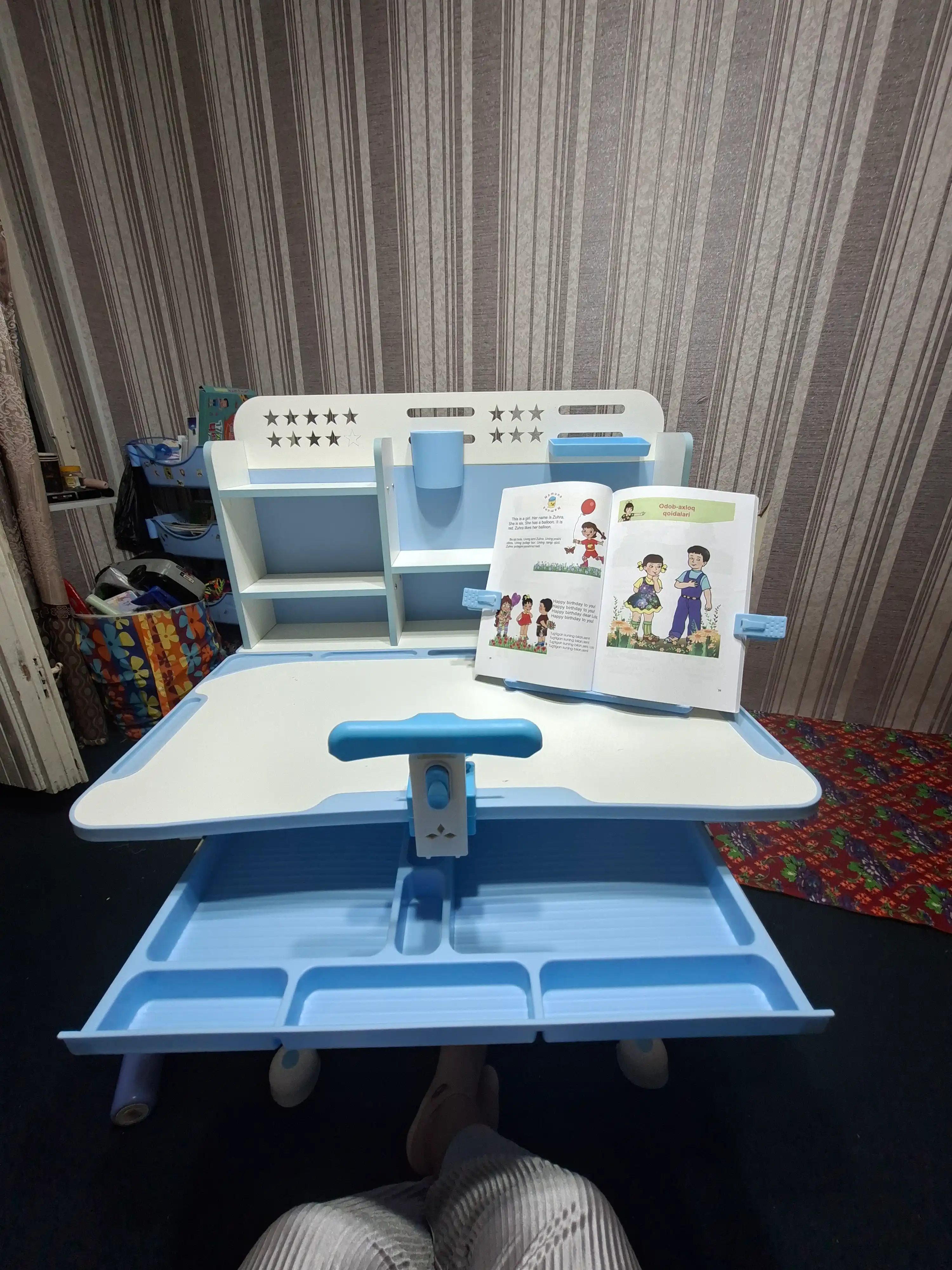 Parta, Transformer parta, 3–18 yoshgacha ergonomik, dars stoli, o`sib boruvchi, javonli