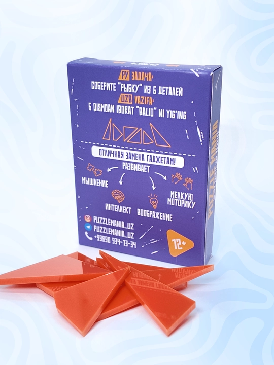 Tangram boshqotirma PUZZLE MANIA, bolalar va kattalar uchun stressga qarshi boshqotirma