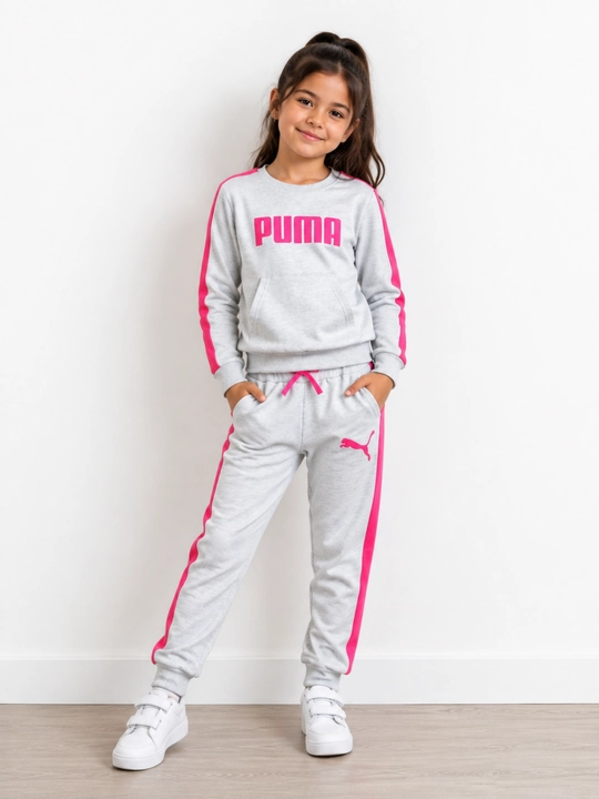Bolalar uchun PUMA sport kostyumi, kofta va shim, 5-6-7 yosh, qiz va o‘g‘il bolaga