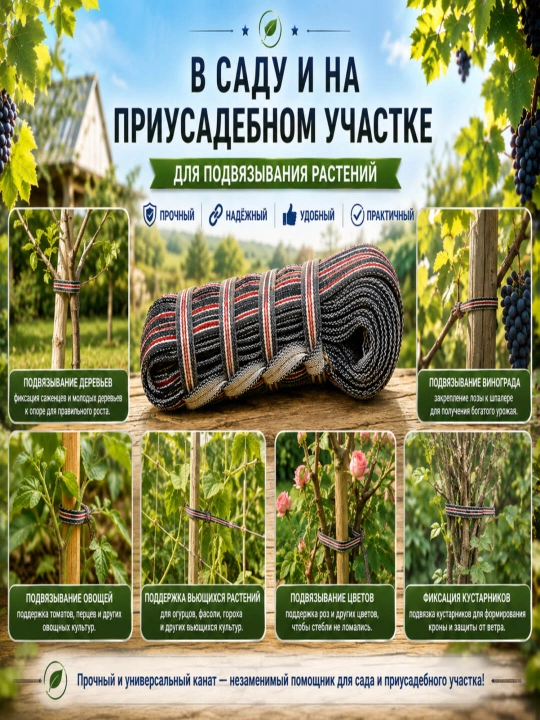 Arqon bog‘ dala bog‘lash uchun arqon yuk mahkamlash arqoni chorvachilik uchun arqon