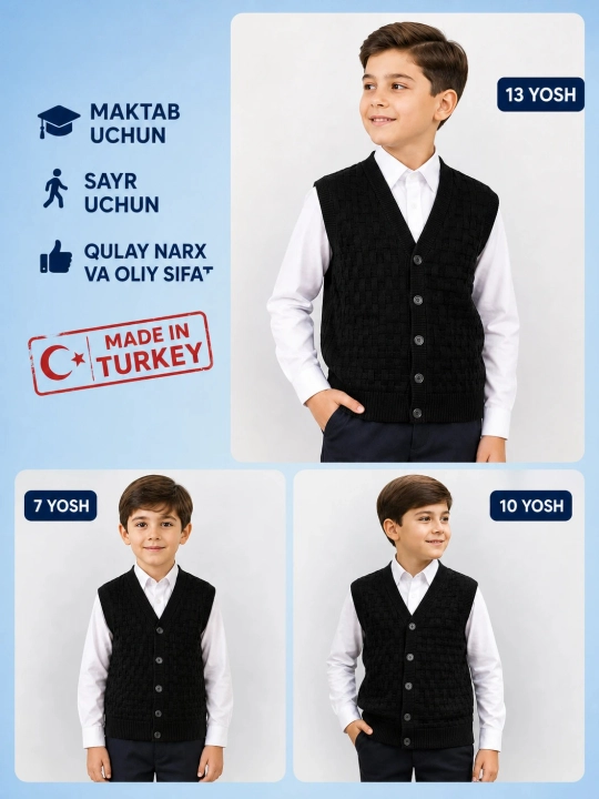 Ogil bolalar uchun Nimcha, qalin nimcha maktab va sayrga mos