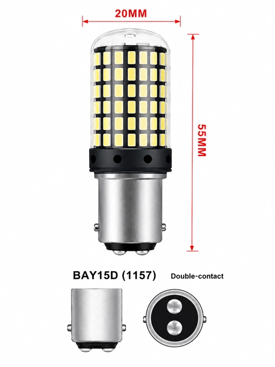 Mototsikl va skuter uchun LED signal lampasi 2 xil ulanish