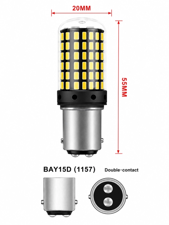 Mototsikl va skuter uchun LED signal lampasi 2 xil ulanish