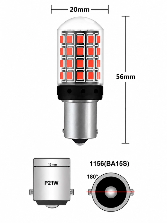 Mototsikl va skuter uchun LED signal lampasi 2 xil ulanish