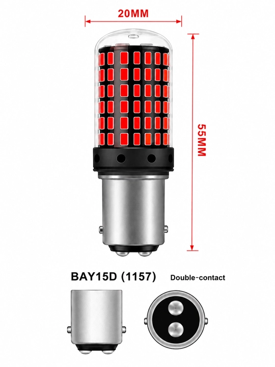 Mototsikl va skuter uchun LED signal lampasi 2 xil ulanish