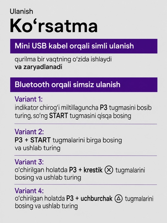 Simsiz joystik DualShock 3 geympad, PlayStation 3 kontrolleri, qo‘sh tebranish
