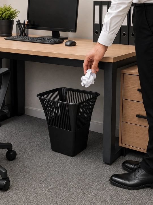 Ofis va uy uchun plastik chiqindi chelak, musur chele