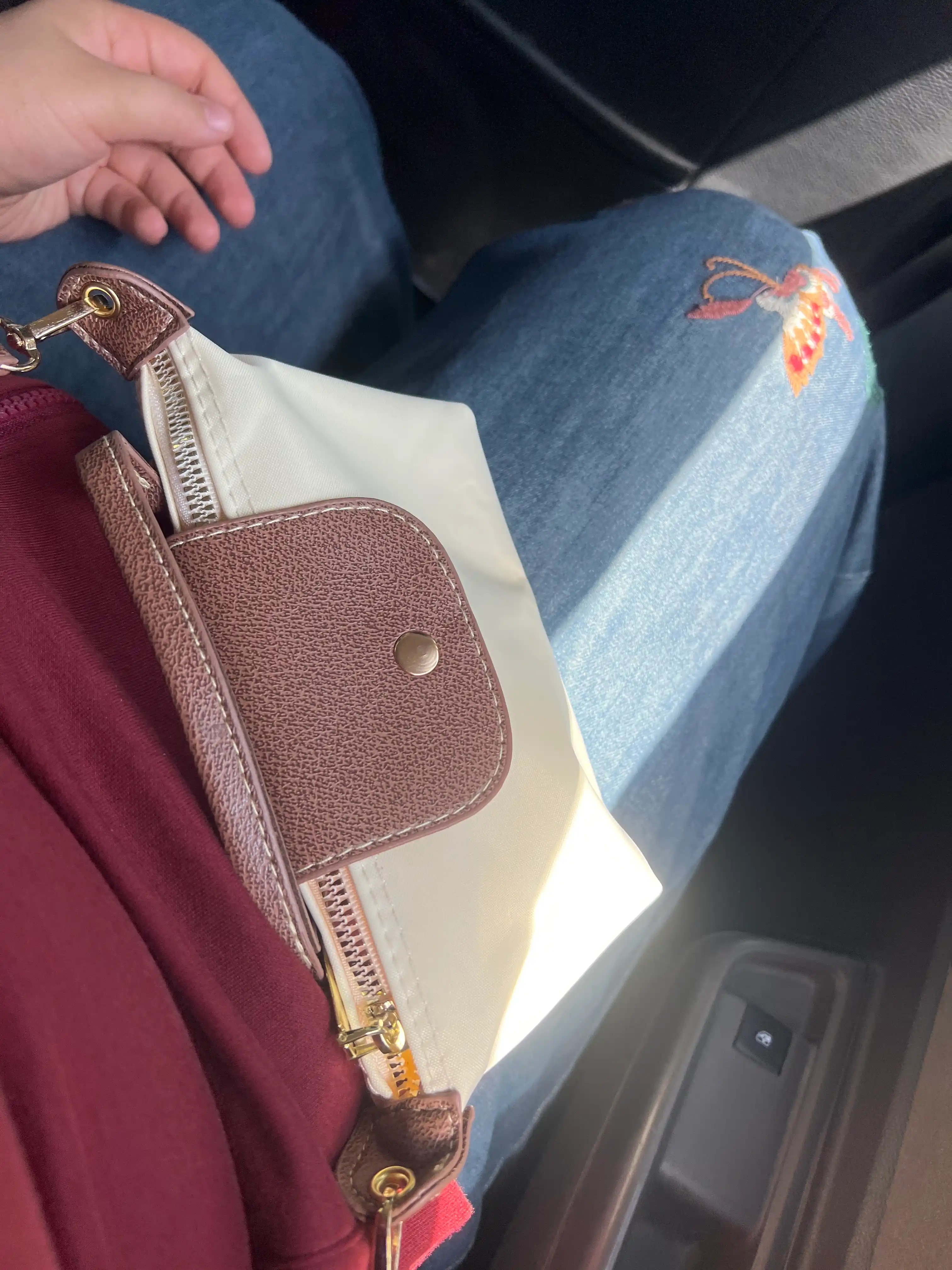 Ayollar kross-bodi sumkasi, kichik, longchamp uslubida, kosmetik sumka