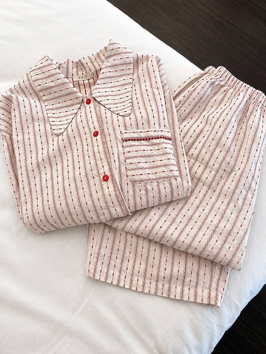 Ayollar uchun uzun yengli uzun shimli pijama – kuz, qish va bahor uchun