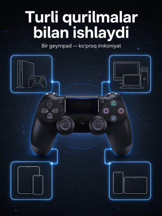 Simsiz PS4 geympad Bluetooth kompyuter telefoni - 