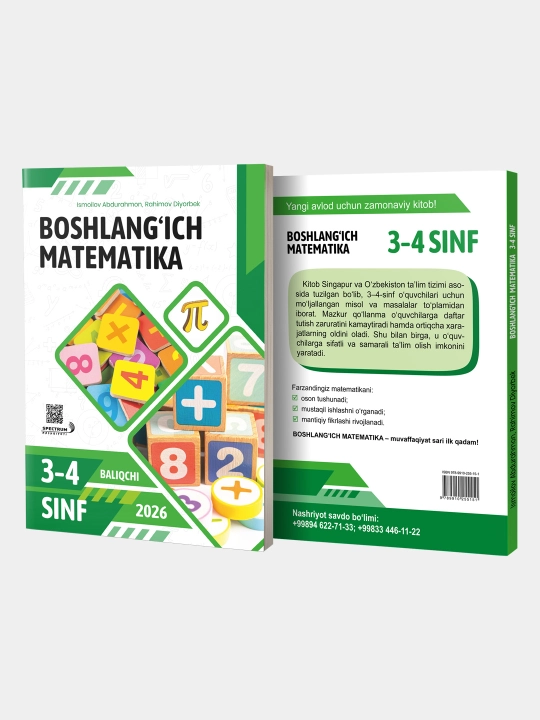 Бошланғич математика 3–4 синфлар учун мисол ва масалалар