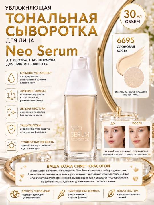 Тональный крем для лица, увлажняющий BB крем и сыворотка SPF15, от морщин и пятен, 30 мл - 