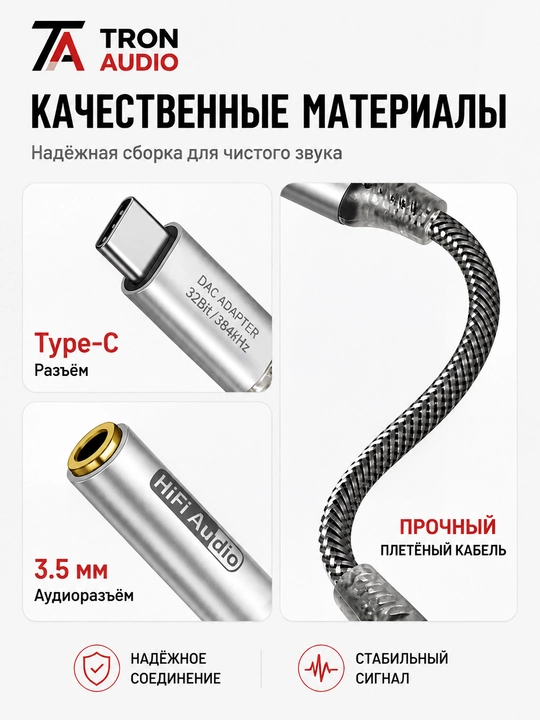 CX31993 DAC Type-C dan 3,5 mm adapter, USB-C quloqchin va smartfon uchun