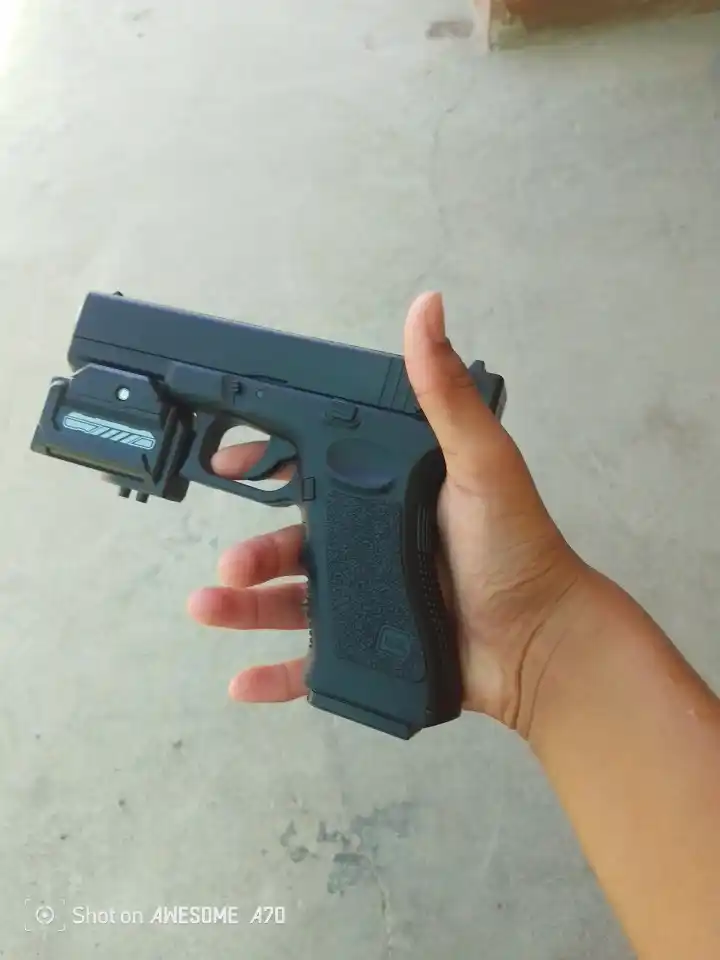 Glock AirSoft quroli, bolalar uchun metall to'pponcha, pnevmatik