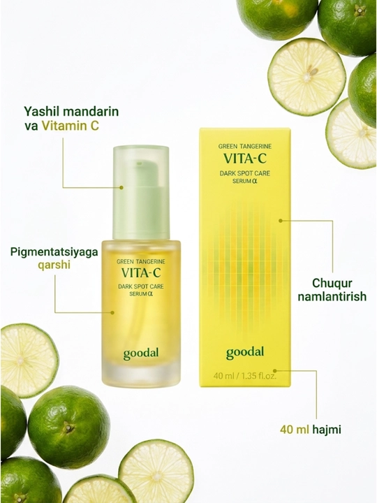 Goodal Green Tangerine Vit C Dark Spot Care Serumα (40 ml) mandarin, C vitaminli zardob - 