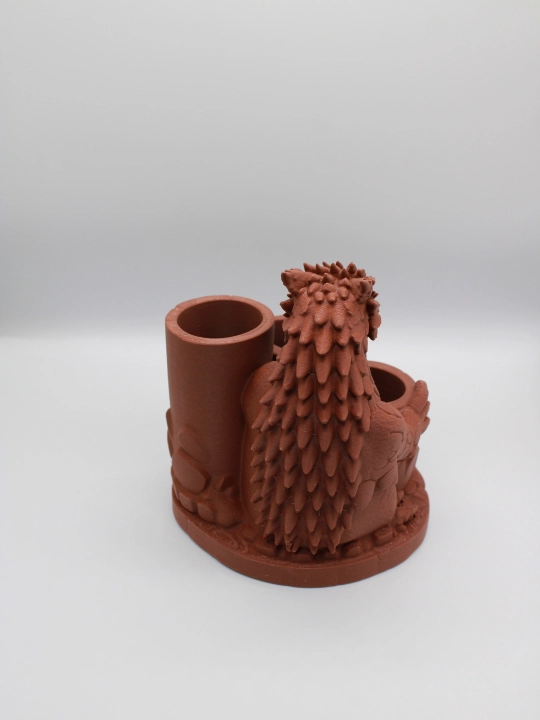 Подставка для ручек Дракон 3D-печать / Органайзер канцелярии настольный из пластика
