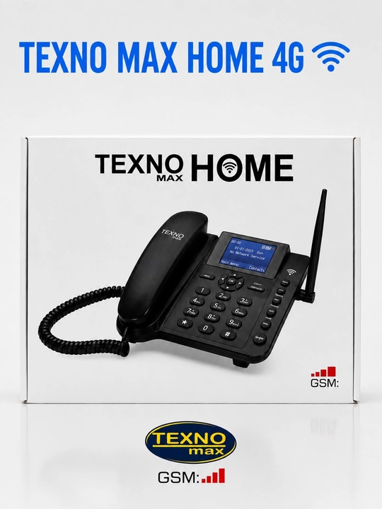 Телефон Texno Max 4G HOME GSM WiFi, продукт с годовой гарантией на обслуживание