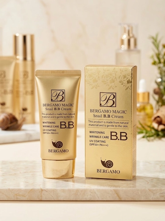 Yuz uchun ajinlarga qarshi oqartiruvchi BB krem Bergamo Magic Snail SPF 50+ - 