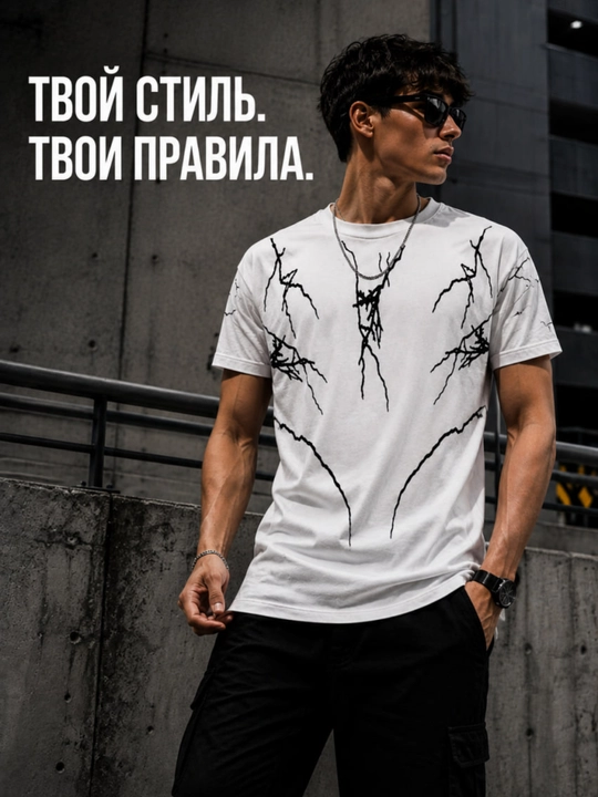 Футболка мужская, White Thunder