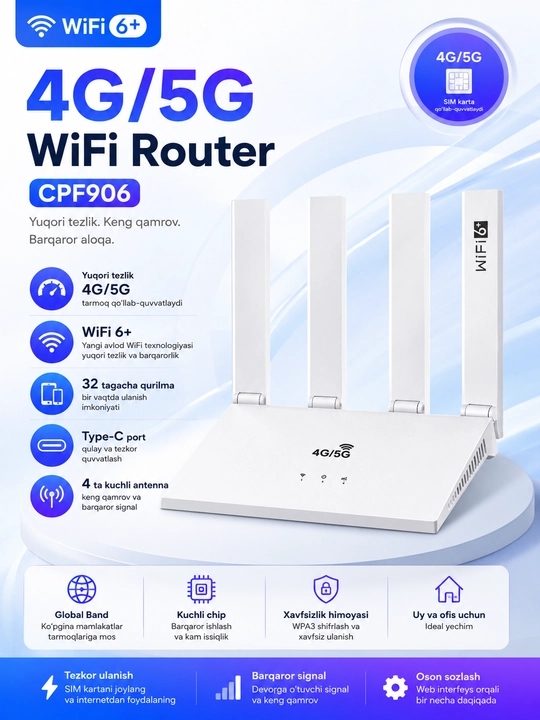 CPF906 4G/5G Wi-Fi Router - 