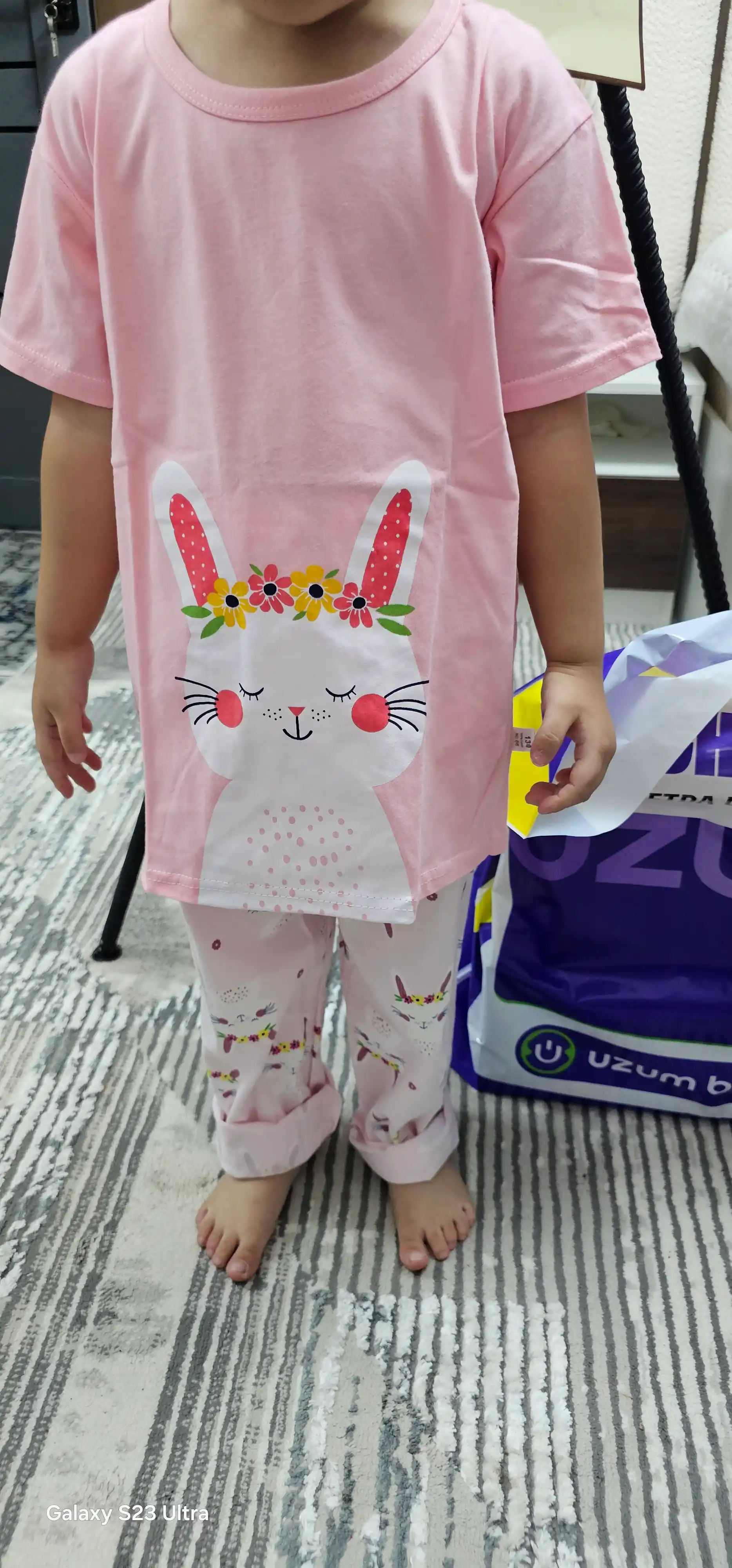 Bolalar uchun paxtali yumshoq pijama to‘plami futbolka va shimlar