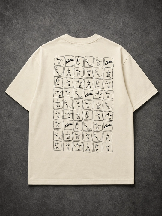Corteiz Oversize Y2K Streetwear futbolkasi, 100% paxta, uniseks