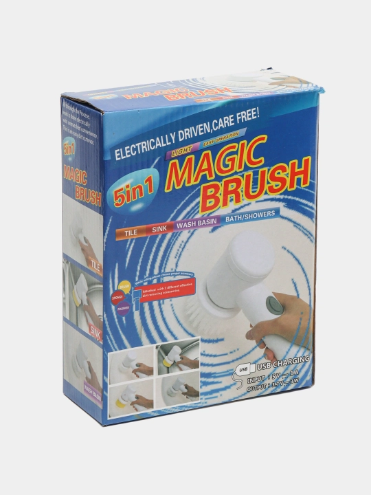 Tozalash uchun universal elektr cho'tka Magic Brush 5 tasi 1 da