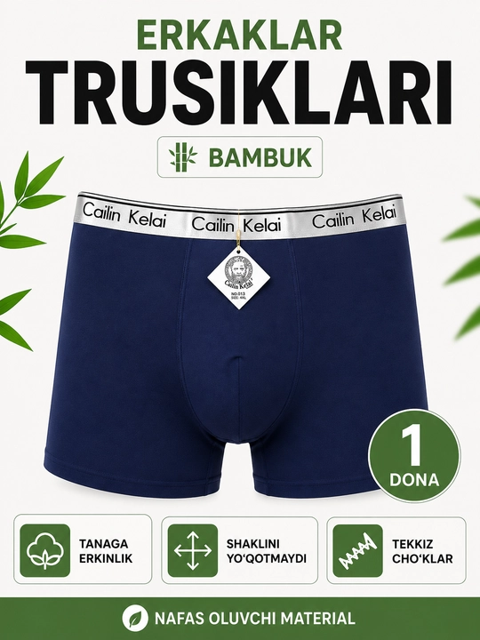 Erkaklar boksyor ishtoni, ichki kiyim, paxta, erkaklar uchun sovg‘a to‘plami - 