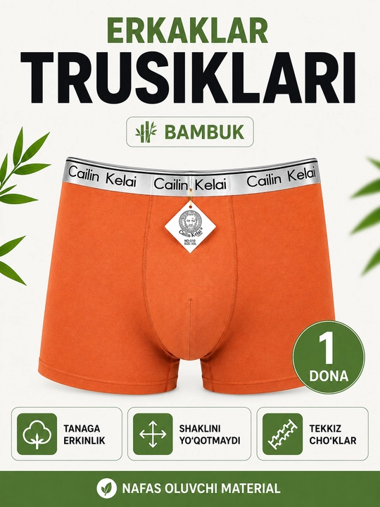 Erkaklar boksyor ishtoni, ichki kiyim, paxta, erkaklar uchun sovg‘a to‘plami - 
