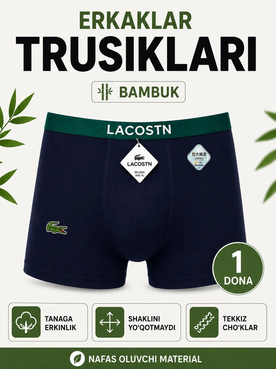 Erkaklar uchun ajoyib sovg‘a bo‘lgan 1 va 3 donalik bokschi sport trusiklari to‘plami - 