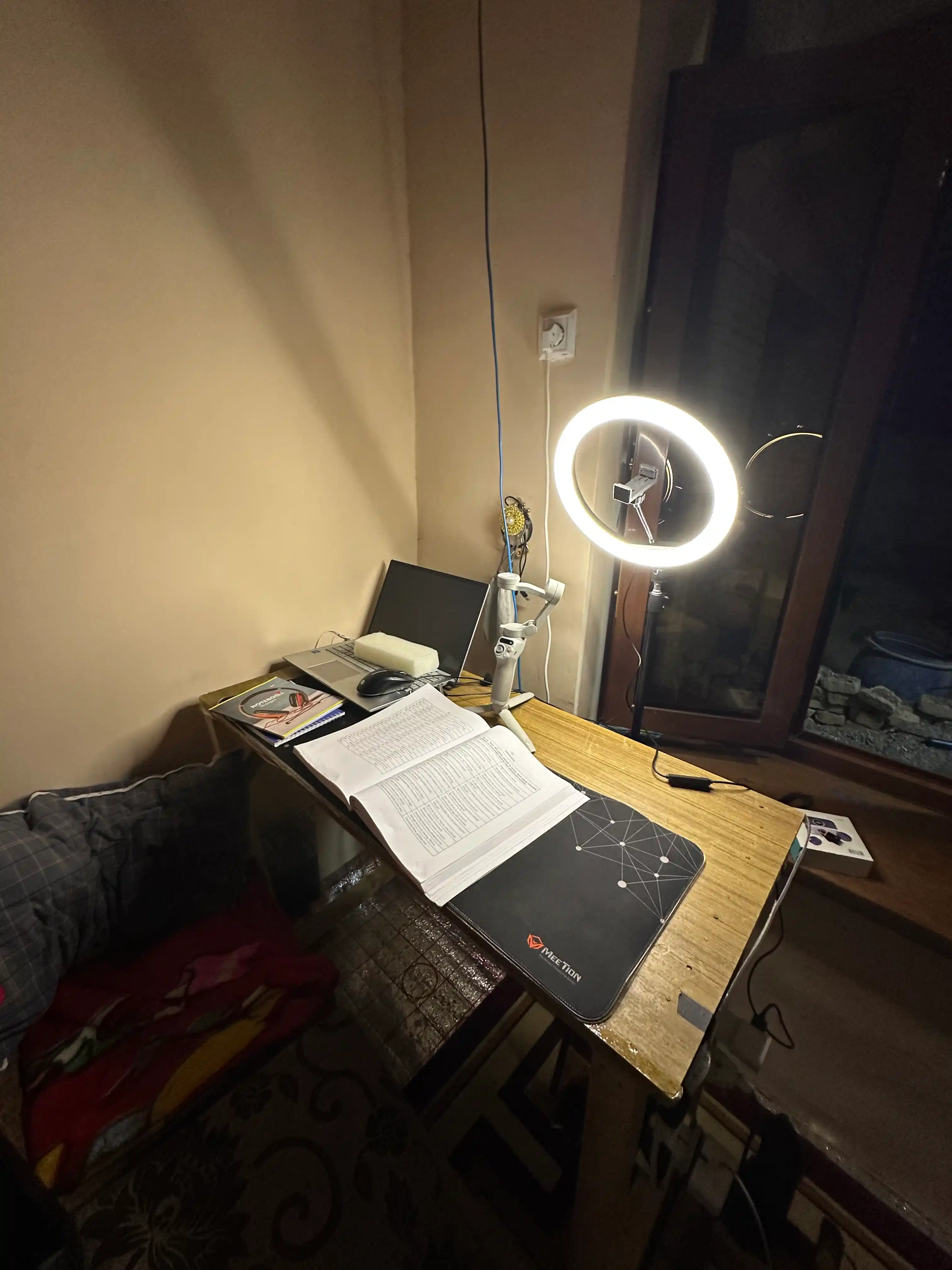 VIZON halqasimon lampasi, telefon lampasi bilan shtativ