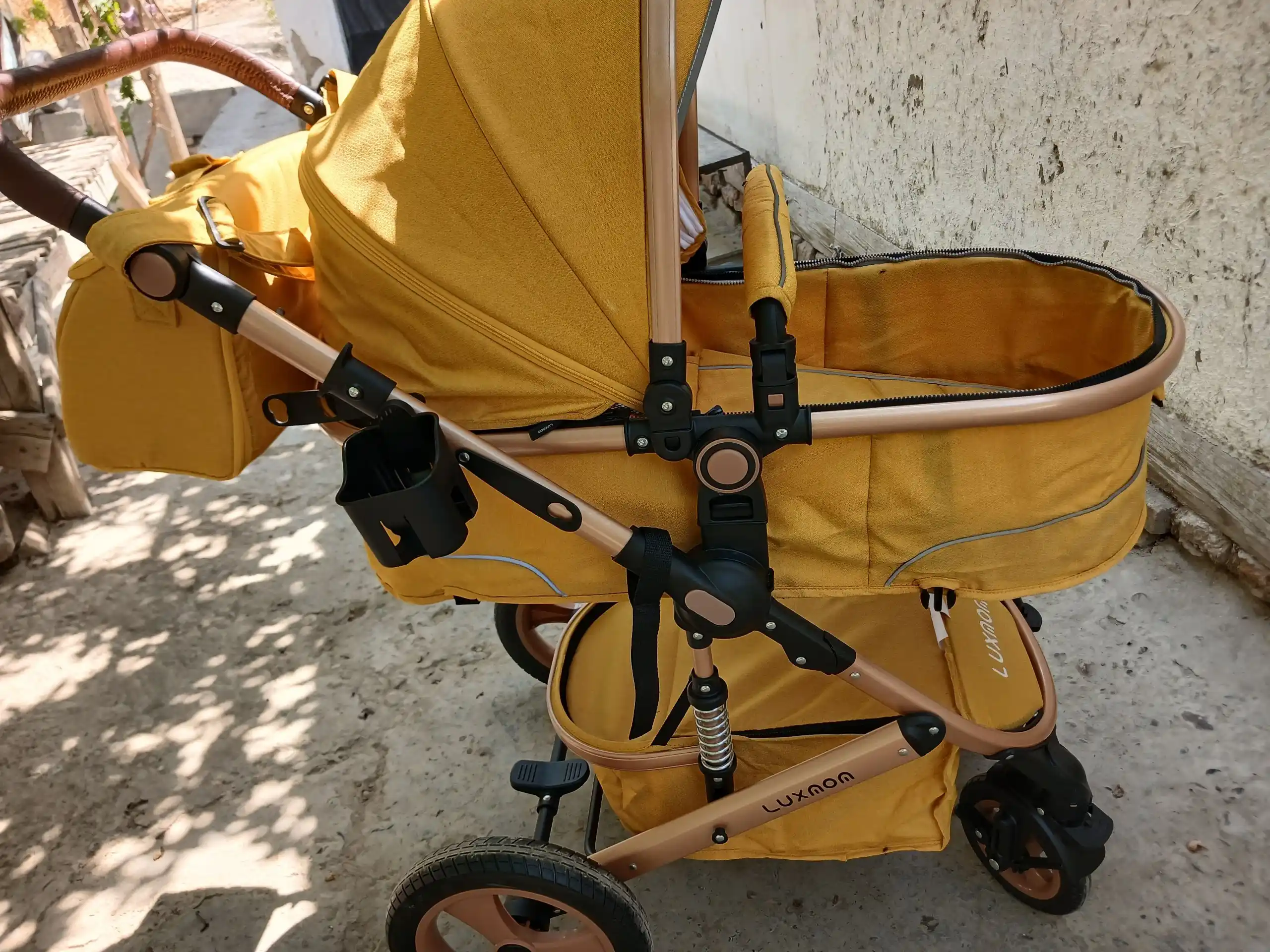 LUXMOM 518 2 tasi 1 da bolalar aravachasi, barcha mavsumiy transformer