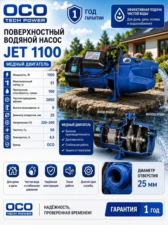 Suv nasos JET1100 Mis - 