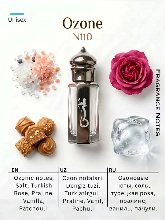 Nafas moyli atir, alkogolsiz, uzoq saqlanuvchi, erkaklar uchun - 