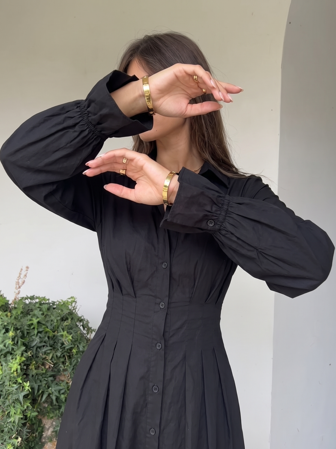 Платье женское длинное макси, приталенное платье-рубашка на пуговицах — ELLY FASHION