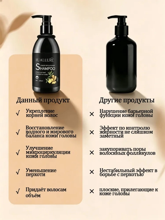 IUALLURE шампунь для волос, укрепления и ухода за волосами, против выпадения волос