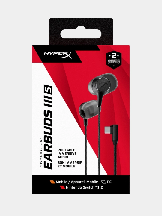 HyperX Cloud Earbuds III S Wired Black o‘yin garniturasi