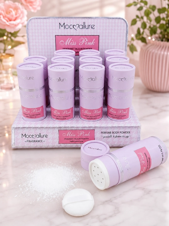 Moccallure Miss Pink - ароматная пудра для тела, тальк, 60 г